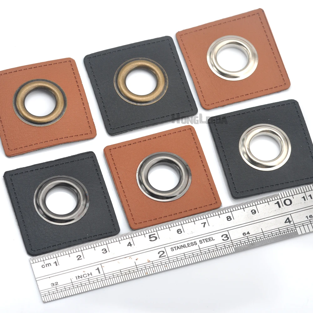 30Pcs/Lot 27/37mm Square Black - огляд і ціна Leatherwork Eyelets