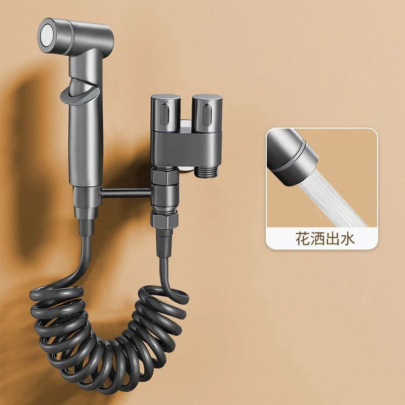 Kitchen Hygienic Shower Toilet Bidet Sprayer Shower Head Double Outlet Angle Valve Wall-mounted Double Outlet Accessories