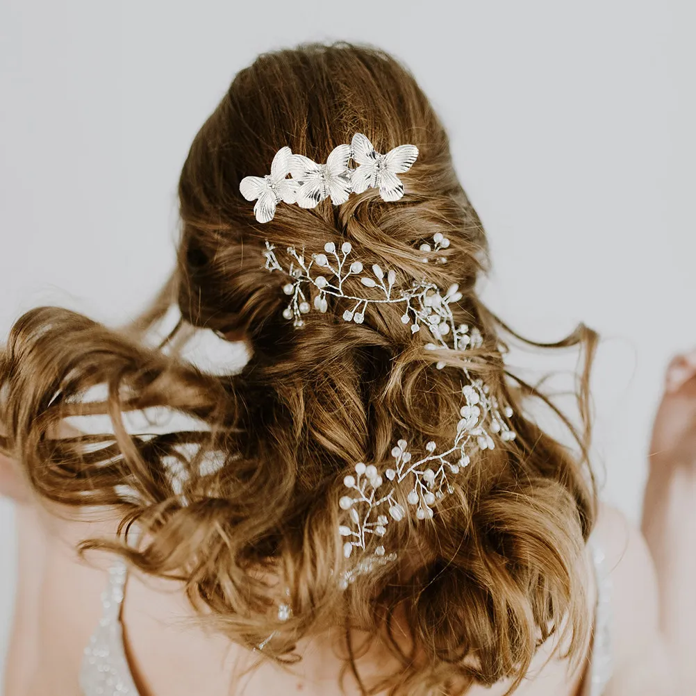 

6Pcs Vintage Butterflies Hair Comb Bridal Headpiece Wedding Hair Clip Elegant Accessories for Party Dance Wedding Headpiece