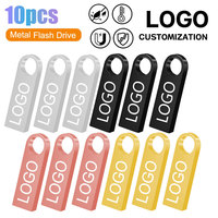 10Pcs Pen Drive 4GB USB Creative Key USB 2.0 Usb Flash Drives Pendrive 8GB 16GB 32G 64GB Memory Stick Gifts Custom Logo U Disk