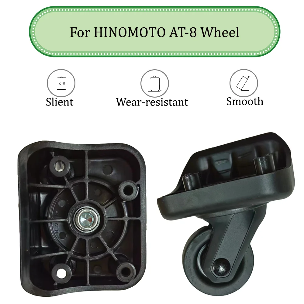 Suitable For HINOMOTO AT-B Black Trolley Case Wheel Replacement Luggage Maintenance Pulley Universal Wheel  Sliding Casters