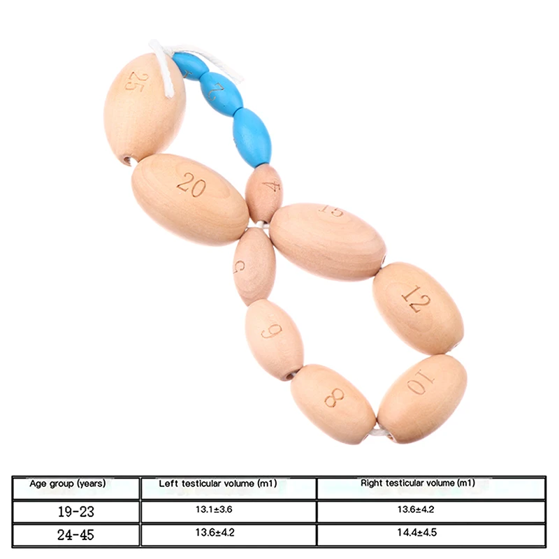 12 Kinds Of Size Wooden Orchidometer Testis Volume Meter Testis Volume Measurement For Testis Size Measure Male Tanner Stage