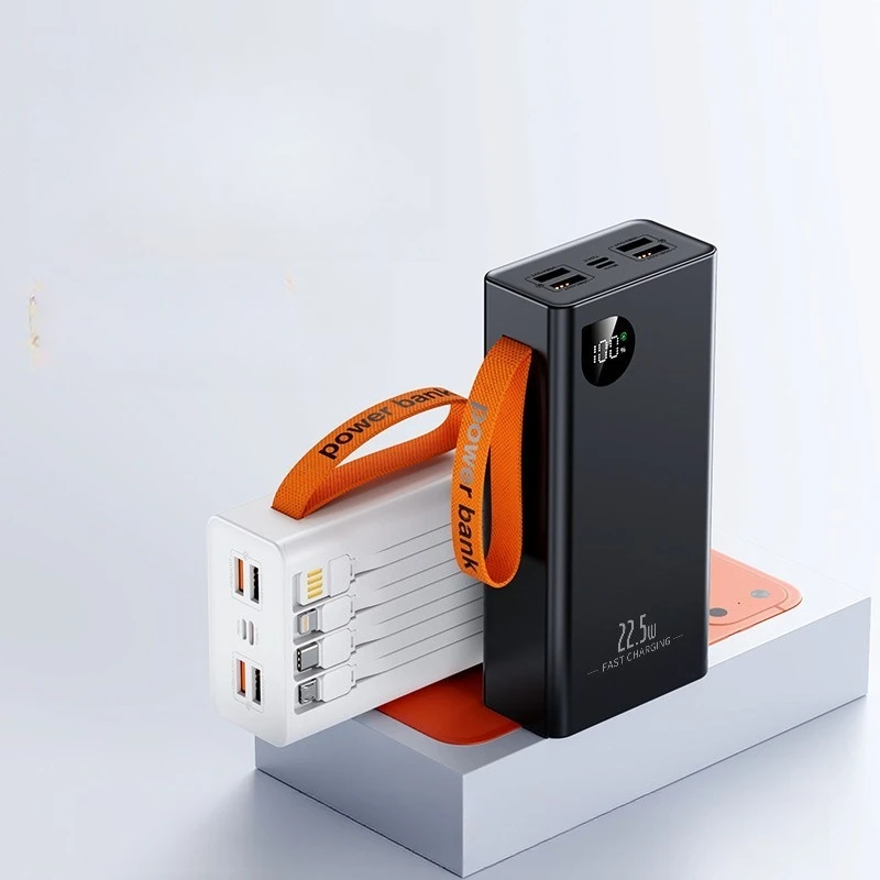 50000mAh Power Bank with  Large Capacity  Built-in Cable  Fast Charging  Long Battery Life  Stable Mobile  Power  Bank