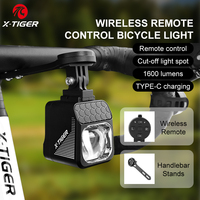 X-TIGER 1600 LM Bicycle Light High Low Beam Night Riding Headlight GoPro Hanging Wireless Remote Control MTB Road Bicycle Lights