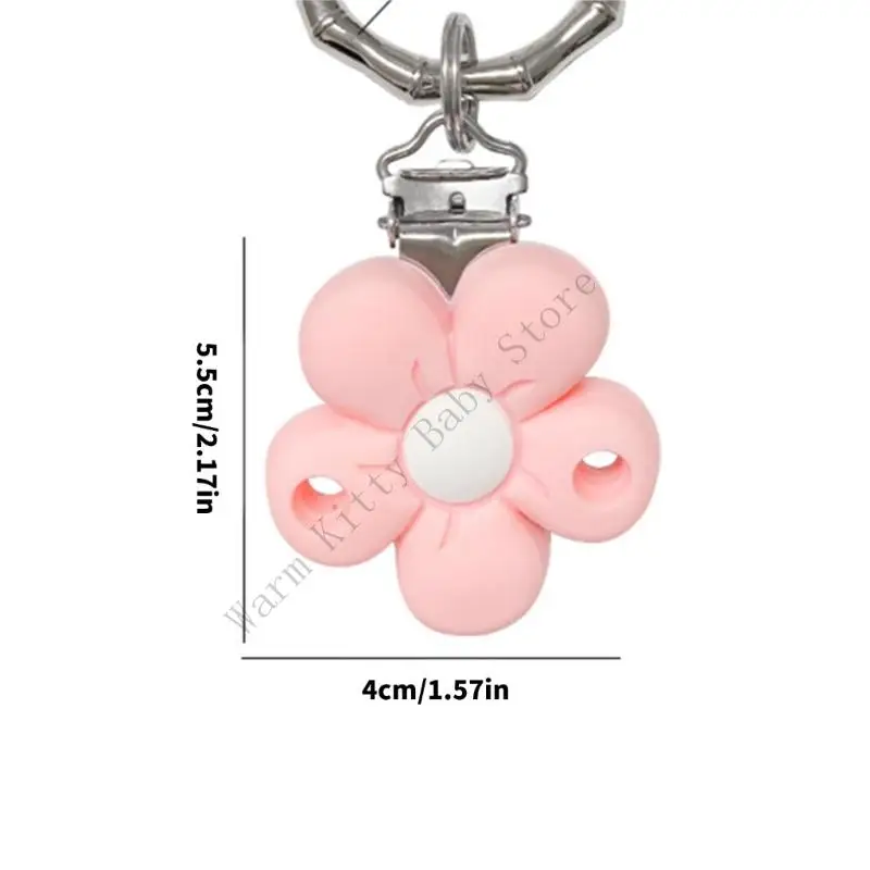 XXFE Baby Pitifier Clip Característica alimentación Encermada flores silicona CLAMP SEGUS