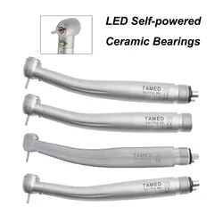 Manipolo dentale a LED ad alta velocità turbina ad aria autoalimentata E-generator coppia Standard Push 2 fori B2 Midwest 4 fori M4 domato