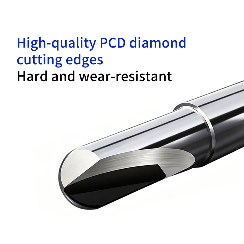 PCD Ball Nose Engraving Cutter Single Double Edge High Gloss CNC Milling Tool for Aluminum Alloy Copper Acrylic Graphite Ceramic