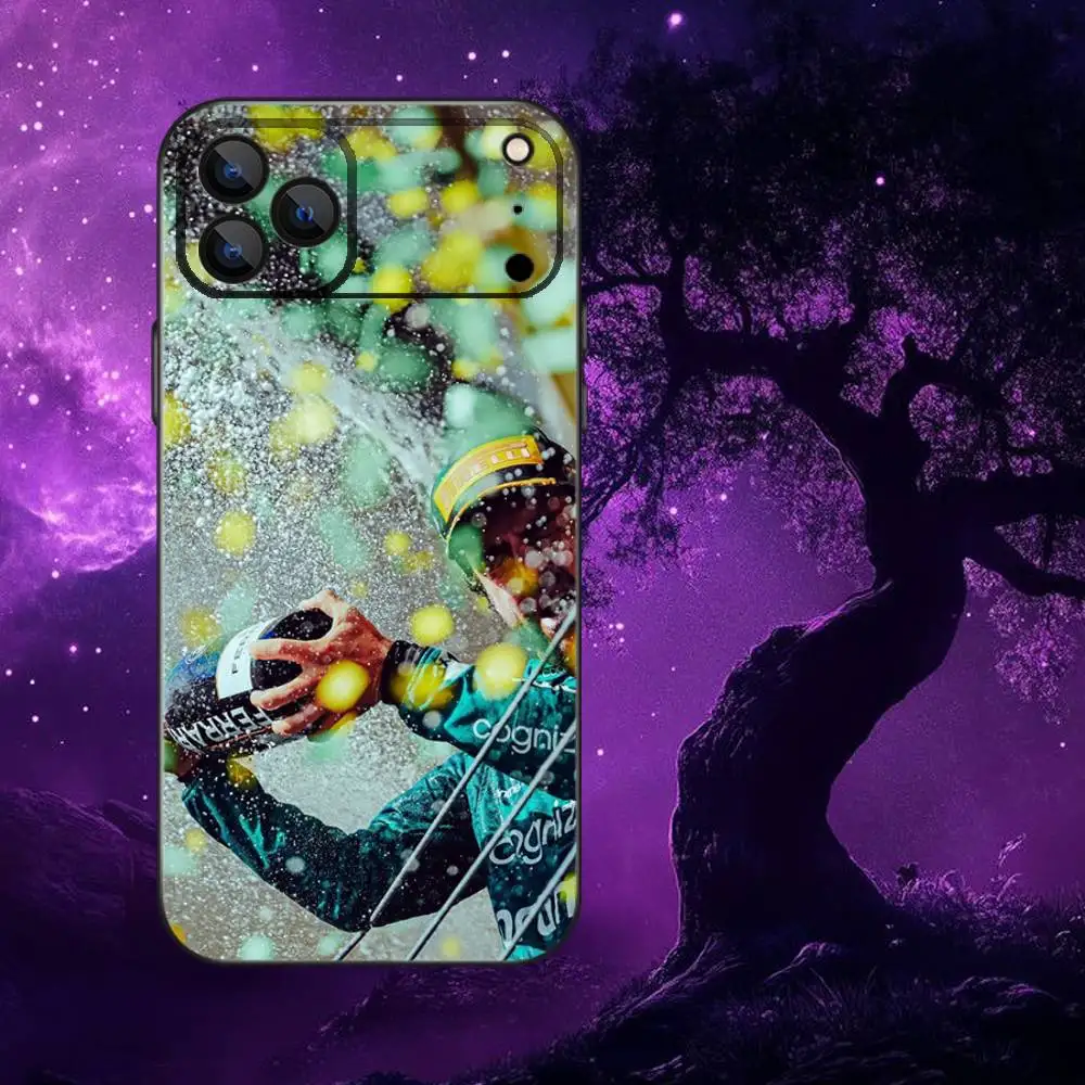 Funda de teléfono Racing 14 F-FernandoS A-Alonso para iPhone 17,16,15,14,13,12,Pro,Max,Plus,E,SE4,Air,Mini caja suave negra