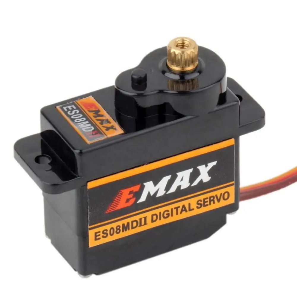 EMAX de alta velocidade Mini Metal Gear, ES08MD II, 12g, ES08MDII, Servo Digital para RC Racing Drone e Avião