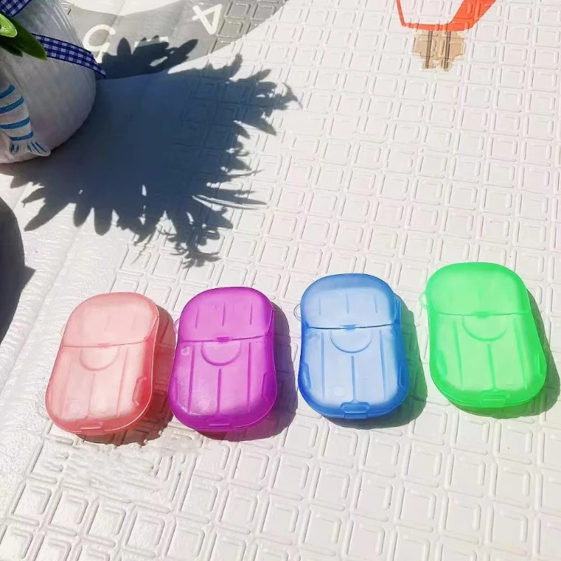 

1/2boxes Portable Soap Paper With Box Washing Hands Disinfect Scented Sheets Travel Disposable Mini Cleaning Outdoor Product