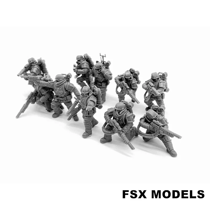 Special Forces of the Imperial Force Resin Model Kit Miniature 28mm Scale Tabletop War Gaming Unpainted Soldier Figures