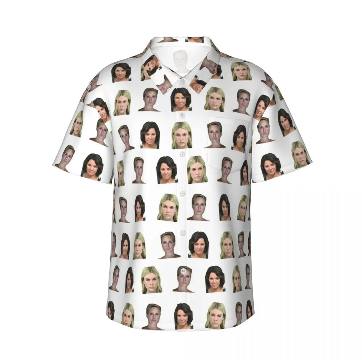 

The Mugshot Housewives Of New York City Men's Shirts Hawaiian Short Sleeve Shirt Casual Lapel Tops for Summer Beach