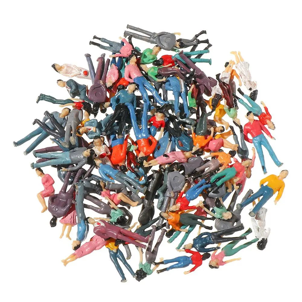 

ABS Material 1:100/1:150/1:75/1:50 Scale Mixed Color Pose Train Scenery People Figures DIY Character Model Building Passengers