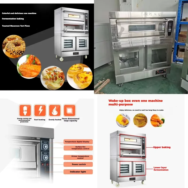 2026 Oven for Baking Bread Toasters Cake Pizza Commercial Deck Oven Cookware Combined Proofer Fermenting Equipment for