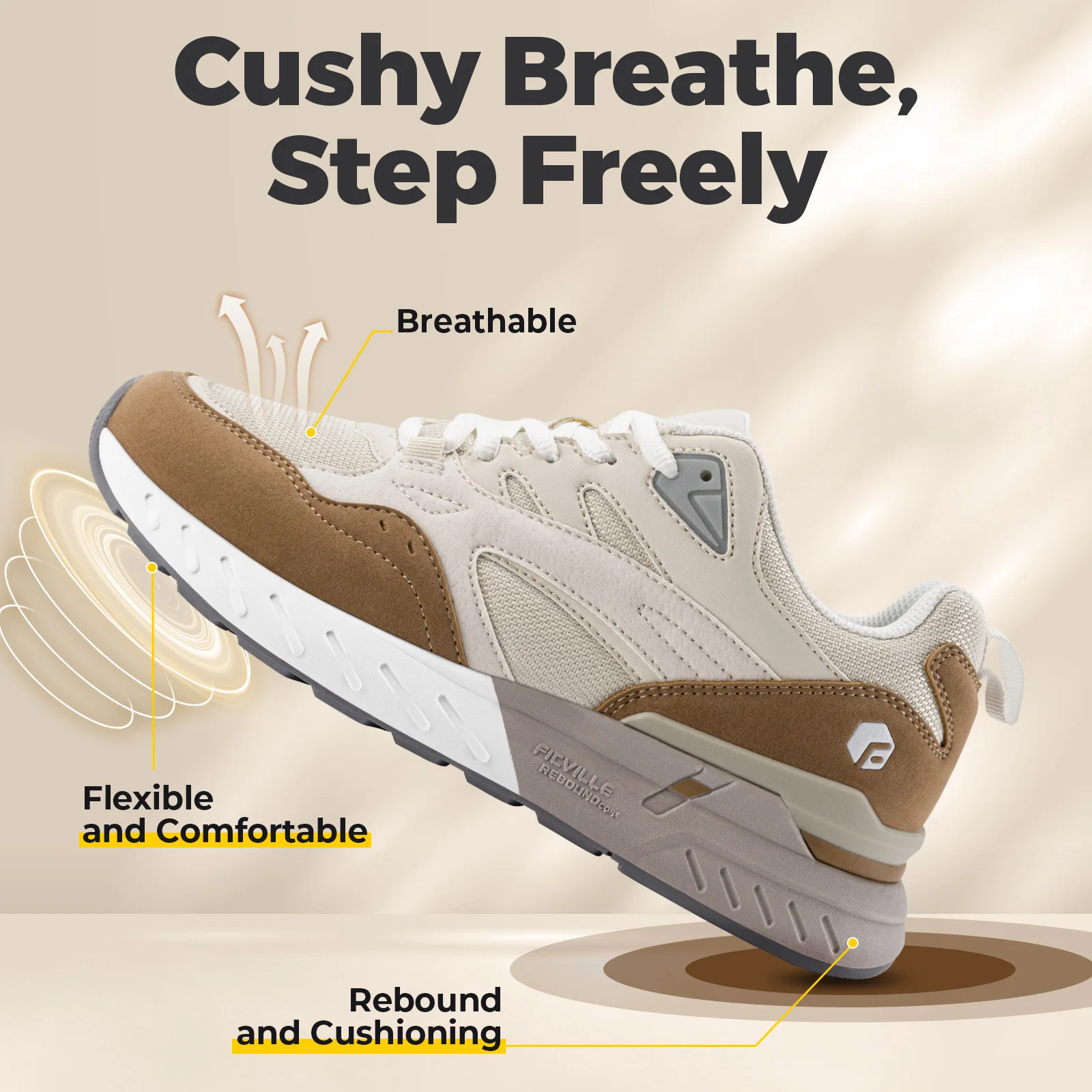 

Fittington Wide Walking Shoes For Women Wide Width Breathable Shoes Workout Sneakers With Arch Support for Flat Feet Heel Pain