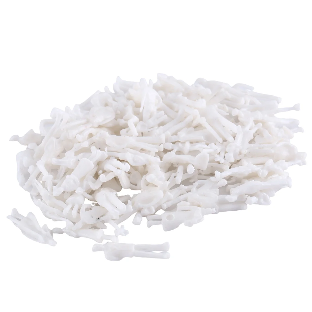 RIRI 100Pcs HO Scale 1:100 White Model People Unpainted Train Figures