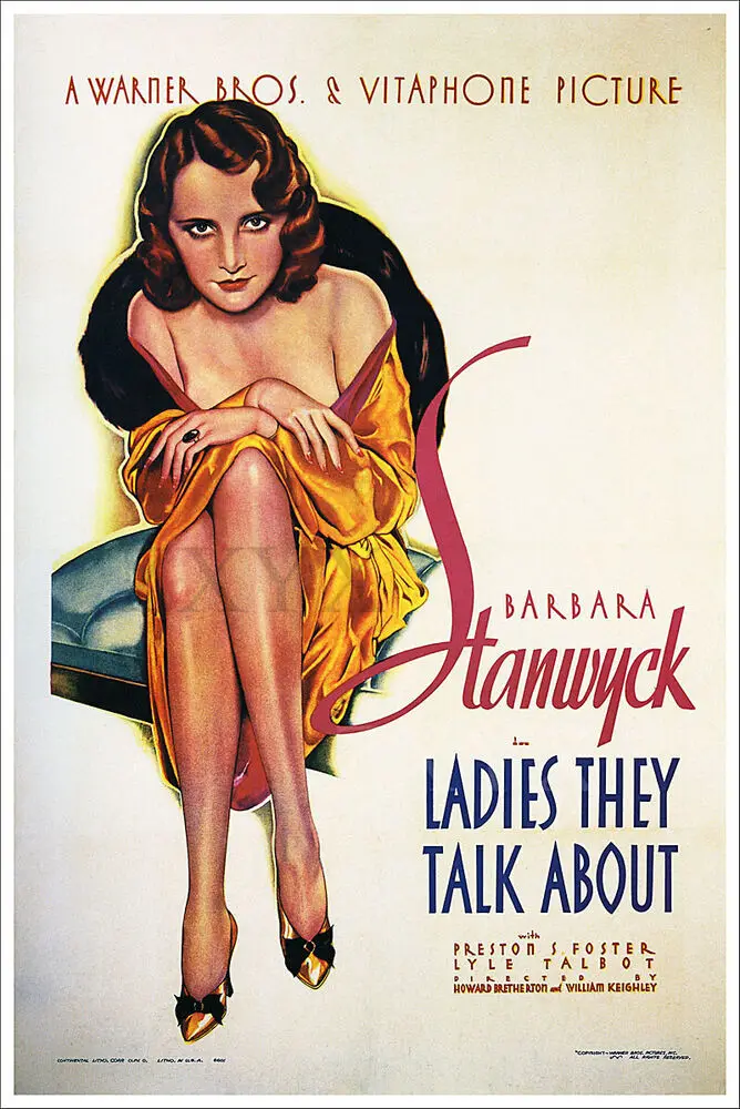 Ladies They Talk About Vintage Barbara Stanwyck Movie Poster Print