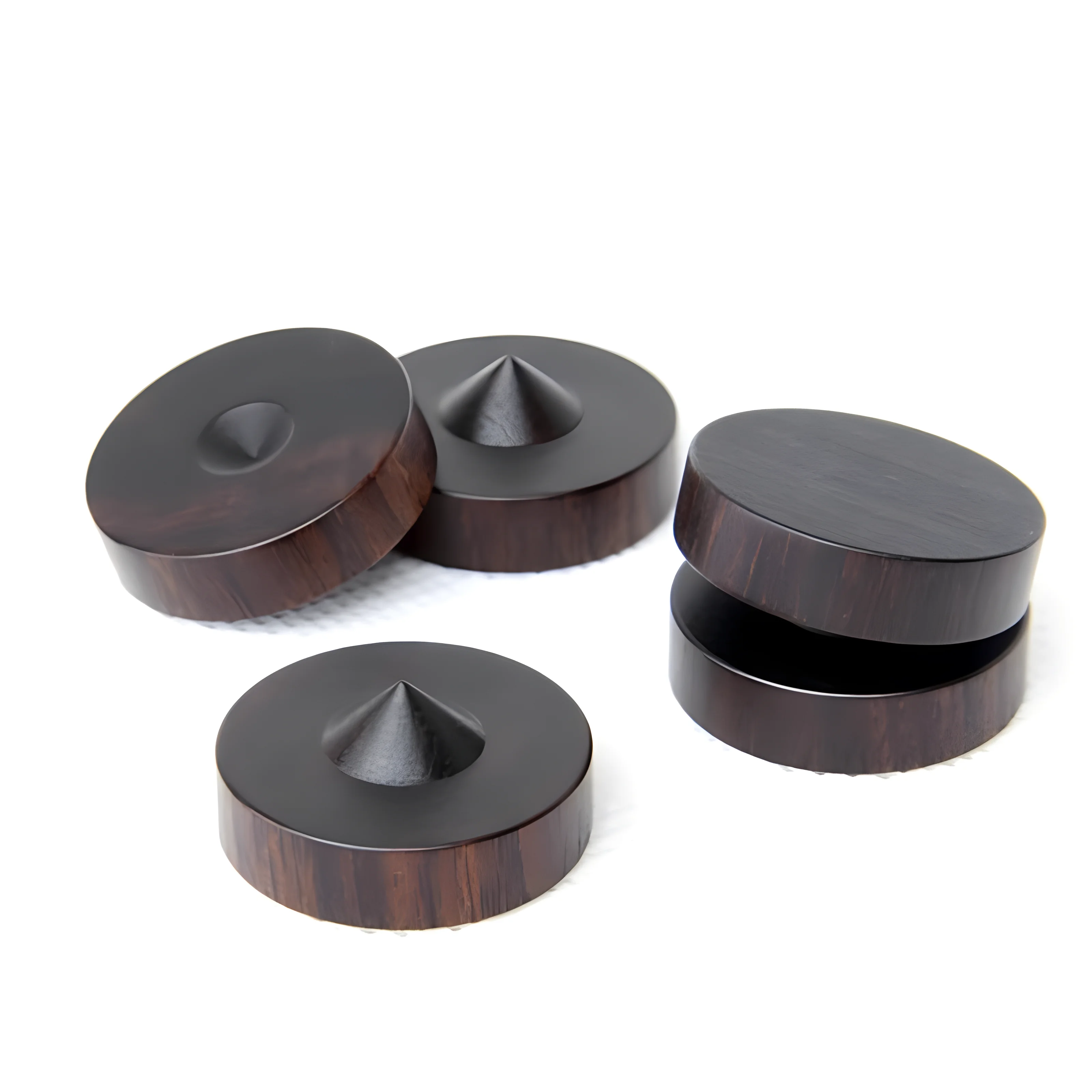 

8 Sets 33mm Ebony Wooden Speaker Stand Feet Spikes Isolation Cone Base Pad Mat Shockproof Audio Amplifier HIFI Mounts