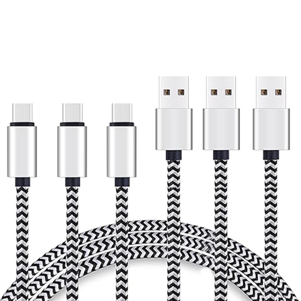 USB Type C Kabel 2.4A Snel Opladen Batterij Oplader Draad Geweven Nylon Datakabel Mobiele Telefoon Oplader Voor Huawei Samsung USB C - afbeelding 2