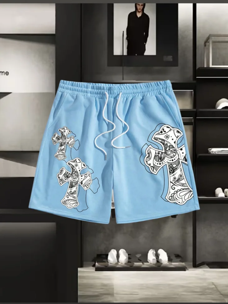 

Летние популярные шорты с 3D принтом, быстросохнущие, впитывающие пот, спортивные шорты для пляжного отдыха, новинка 2025 года, модные уличные мото