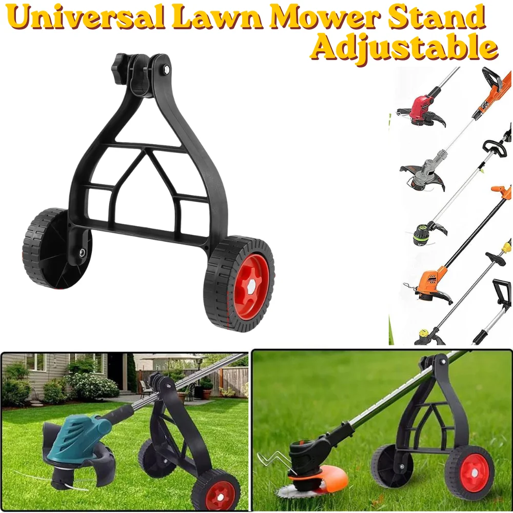 Adjustable String Trimmer Support Wheels Auxiliary Wheels Universal Lawn Mower Stand For Brush Cutter part