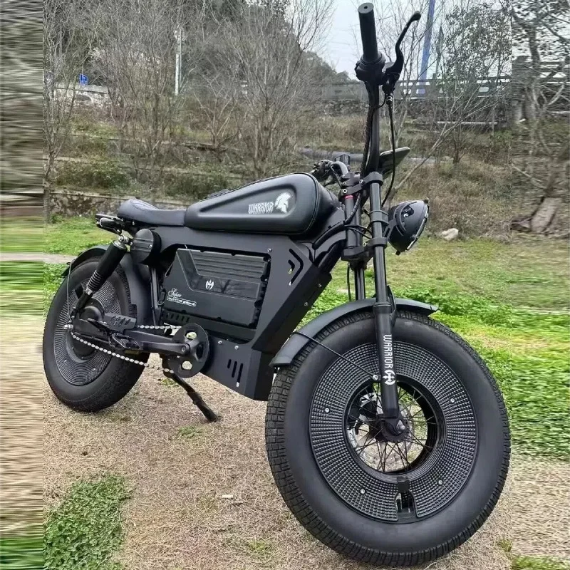 Black Warrior adult electric bike 3000W motor 60V45AH battery 90KM/H electric bicycle 20 inch tire off-road all-terrain e-bike image 7