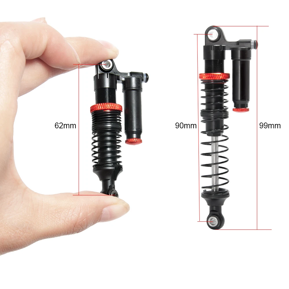 MIBIDAO Metal Shock Absorber 90/100/110/120mm Adjustable Damper For 1/10 Axial SCX10 90046 TRX4 TRX6 Wraith D90 RC Crawler Car