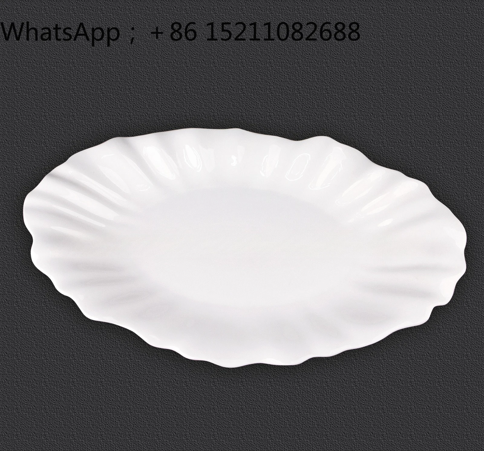 SCY Sashimi Seafood Sashimi Plate Large Dry Ice Concept Dishes Ceramic Tableware Plate Gold Plate