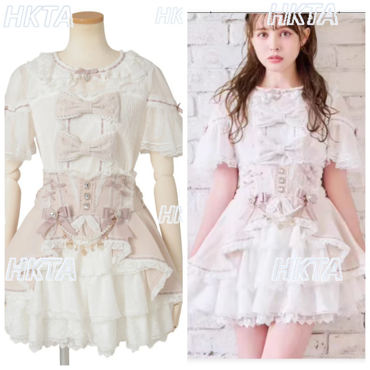 

Новинка: летний комплект в японском стиле Jirai Kei Soft Girl – топ с коротким рукавом и большим бантом, плиссированная юбка с высокой талией и милым бантом в тон.