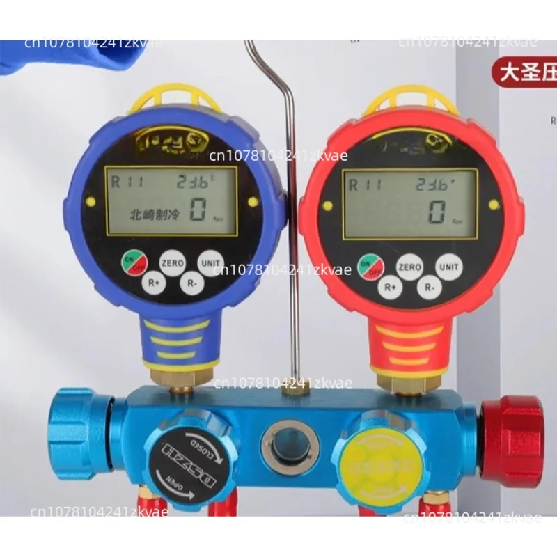 WK-6889 Refrigeration Pressure Gauge Digital Manifold   Vacuum  Temperature Meter Test Air-Conditioning