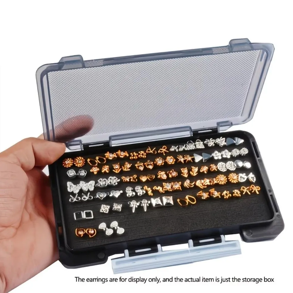Plastic Jewelry Storage Box Sponge Portable Fishing Hook Case Multifunctional Large Capacity Earring Storage Box