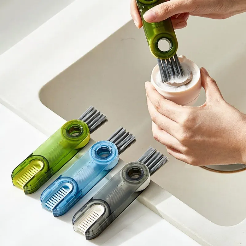 3-in-1 Cup Brush Multi-Functional U-Shape Cup Mouth Cleaning Brush Bottle and Mug Cleaner Household Kitchen Cleaning Tool