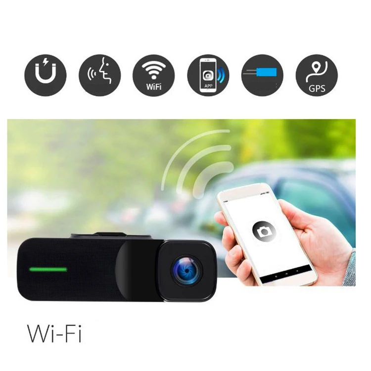 HD Camera ,WIFI Video Recorders Dash Cam Car Recording Night Vision Dashcam Magnetic Stand Without