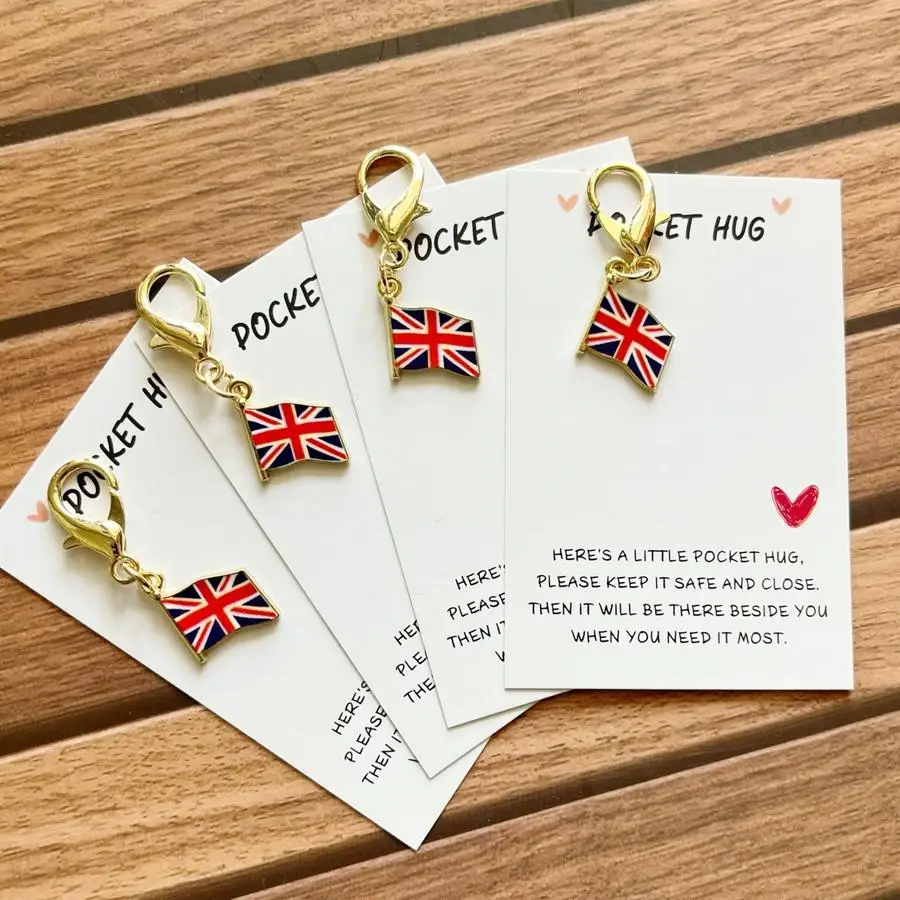 1/5/10/20/50/100pcs s, Featuring a Unique British Flag Design with Inspiring Pocket Hug Cards, Both Motivational and Dignified.