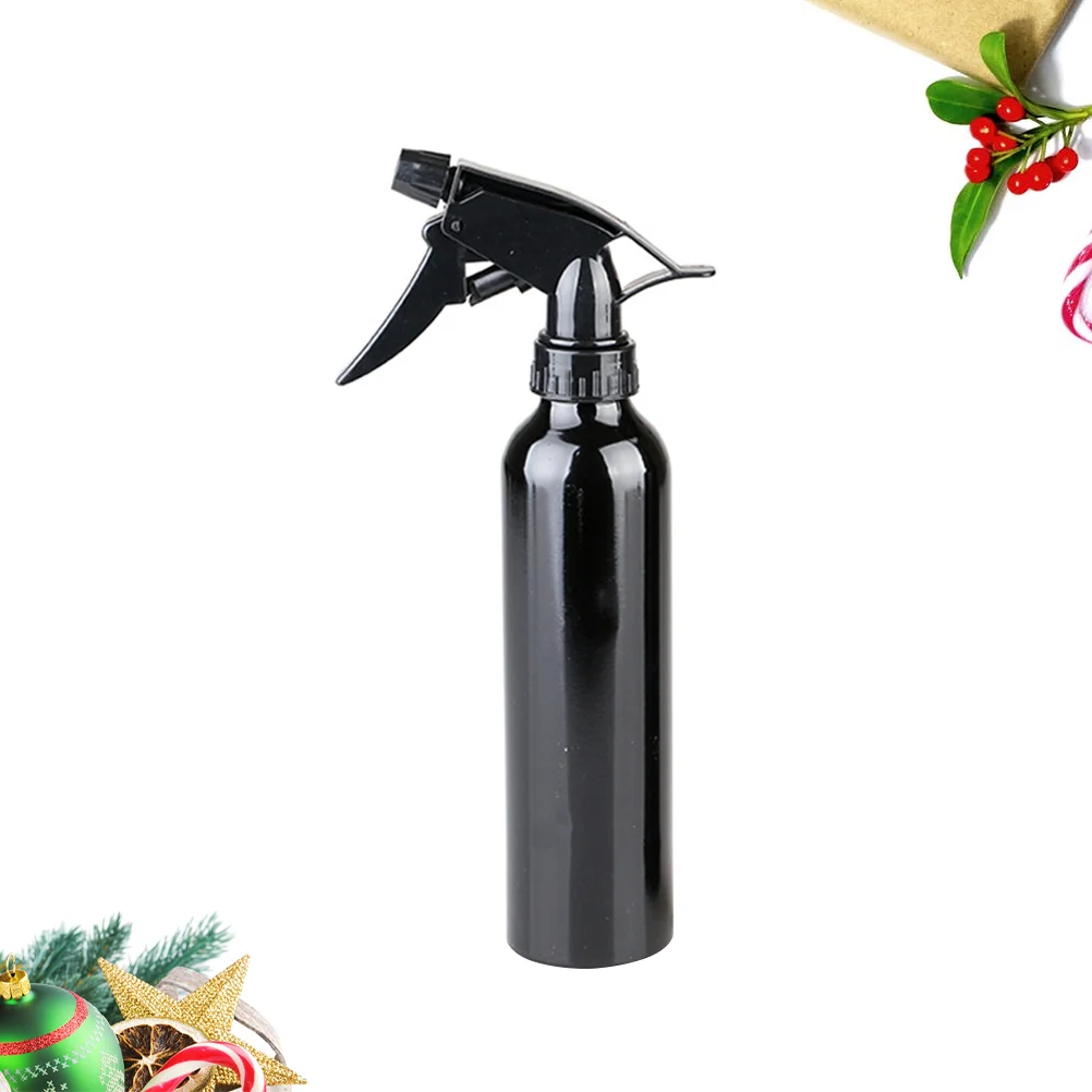 Botella pulverizadora de aleación de aluminio negra de 250ML, pulverizador de agua vacío para salón, atomizador de niebla recargable, dispensador multifuncional también