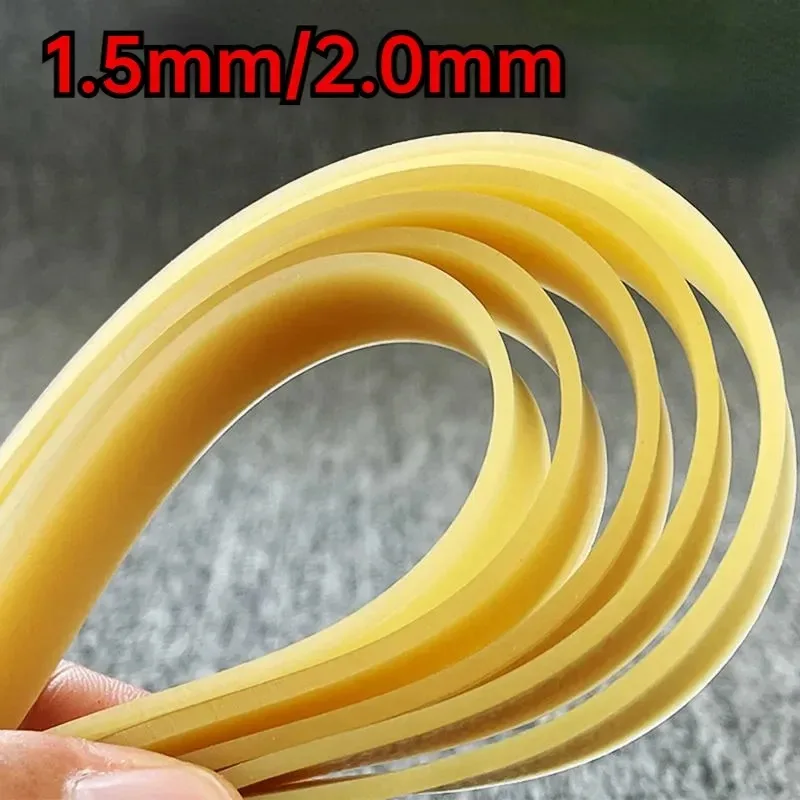 5-10 Pack 1.5 2.0mm Slingshot Rubber Bands High Elasticity Replacement Bands Outdoor Slingshot Practice Training Accessories