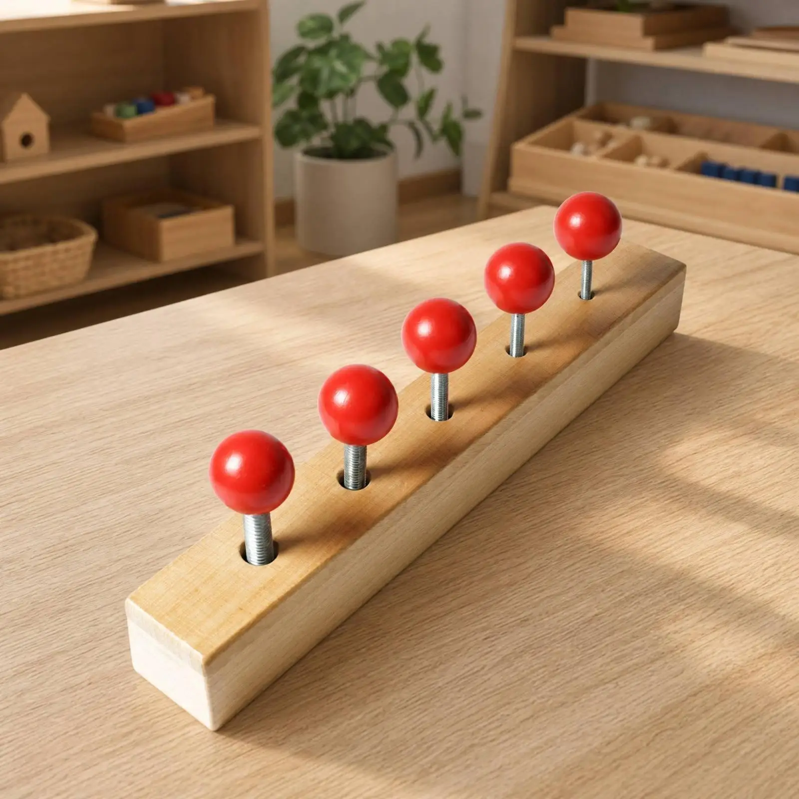 Developmental Screw Board Hands-on Wooden Screw Board Wood Fine Motor Skill Toy for Preschoolers, Homeschooling, Early Learning