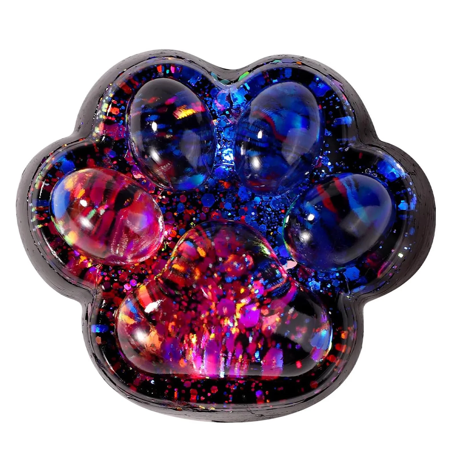 1PC Dark Starry Sky Cat Claw Squishy Fidget Toys Soft Cute Cat Paw Slow Rebound Pinch Decompression Toy for Kids Christmas Gifts