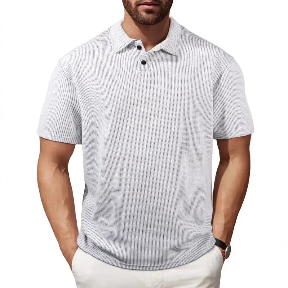 

Polo Shirts, New Europe and The United States Wind Men's Casual POLOs Shirt, Striped Lapel Short-sleeved T-shirt, Polo Shirts
