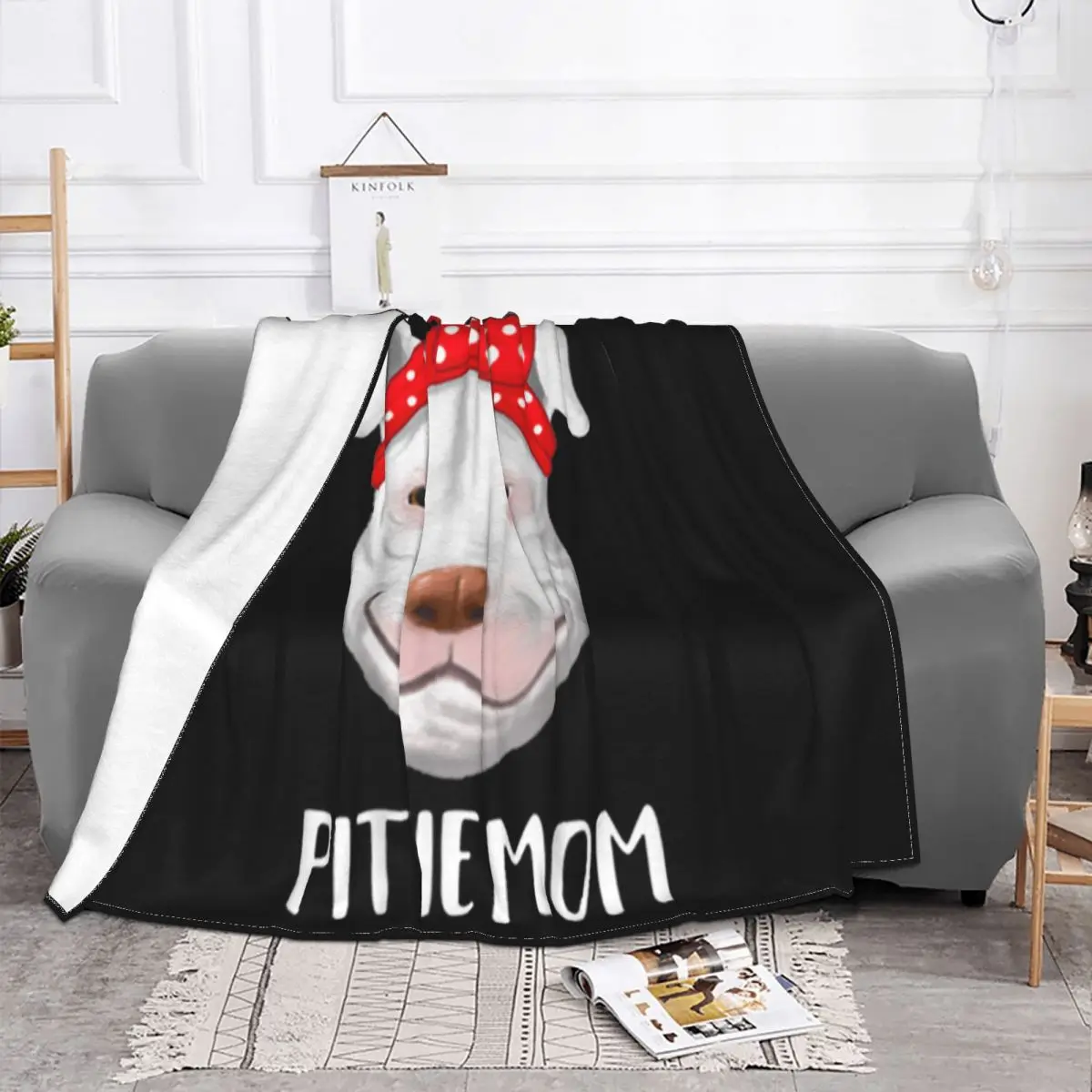 Pretty Pitbull Dog Lovers Pittie Mom Mothers Day Gift Humor Woman Basic Game Spring Womens Throw Blanket