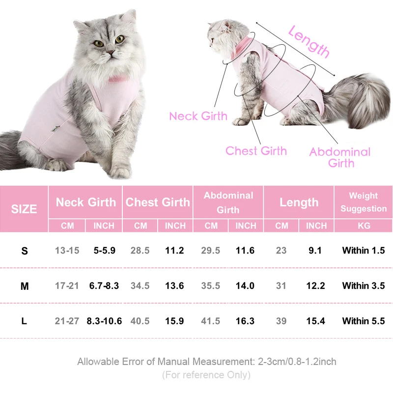 Cat Anti-licking Sterilization Pet Surgery Suit For Small Dog Cat Puppy Anti-scratch Body Strap Vest Kitten Four-legged Jumpsuit