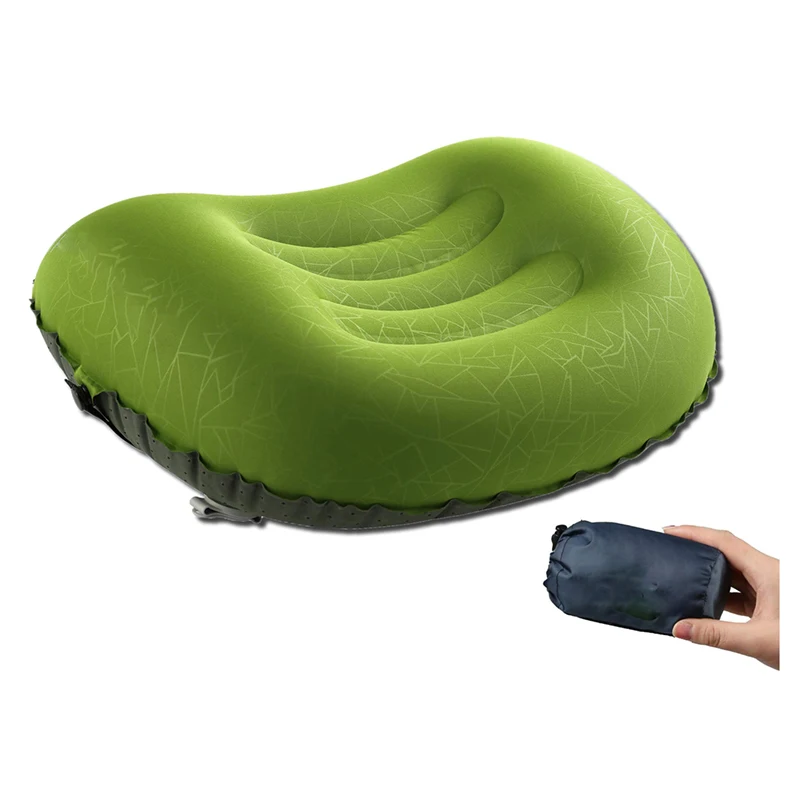 Ultralight Inflatable Camping Travel Pillow - Ergonomic Inflating Pillows for Neck & Lumbar Support