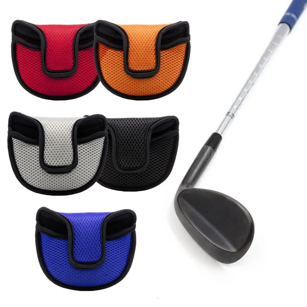 Golf Putter Mallet Covers Headcover Portable Mesh Head Cover Versatile Club Protector with Fastener Tape 골프용품