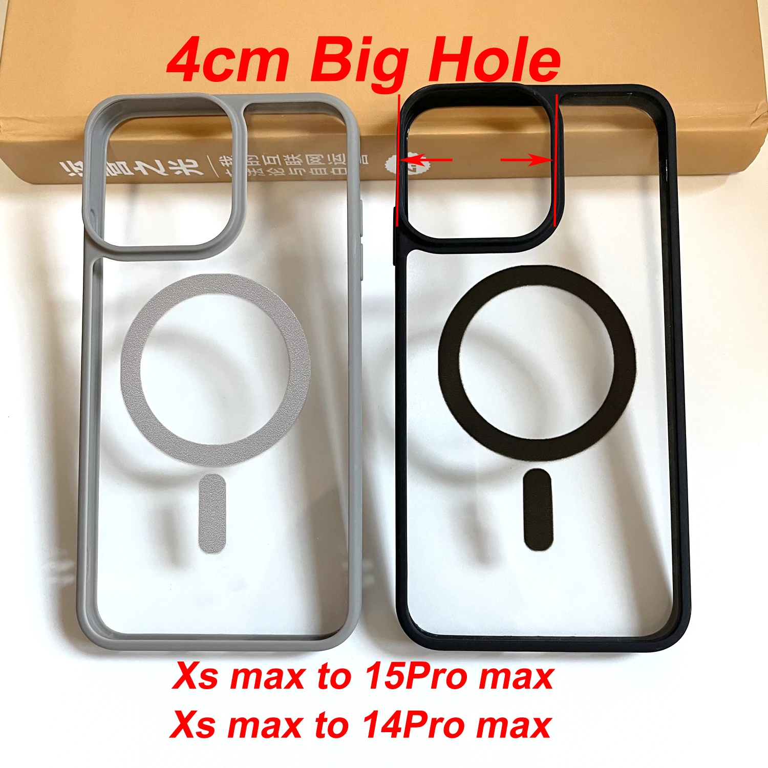 4cm Big Hole Magnetic Phone Cover For Xs max Turned to 15Pro Max Hard Case for XSmax to 14Promax /13pro Max Protect Cover