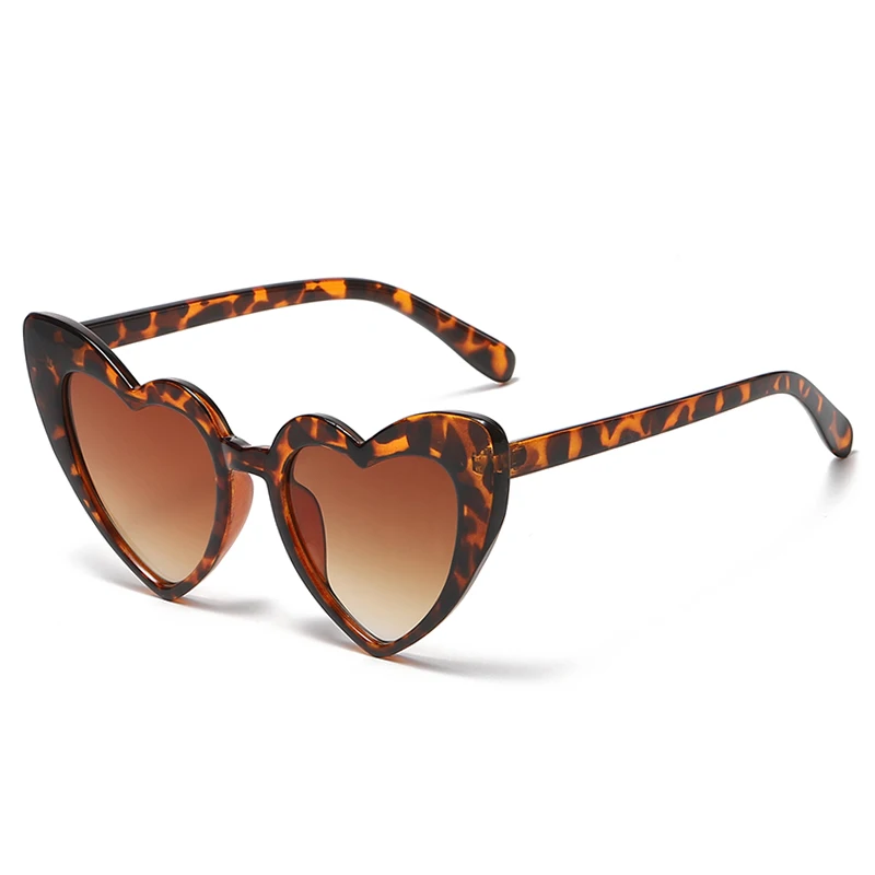 Schutzbrille Herzförmige Sonnenbrille Frauen Cat Eye Weibliche Sonnenbrille Luxus Marke Liebe Schwarz Rot Brillen Oversize Schatten