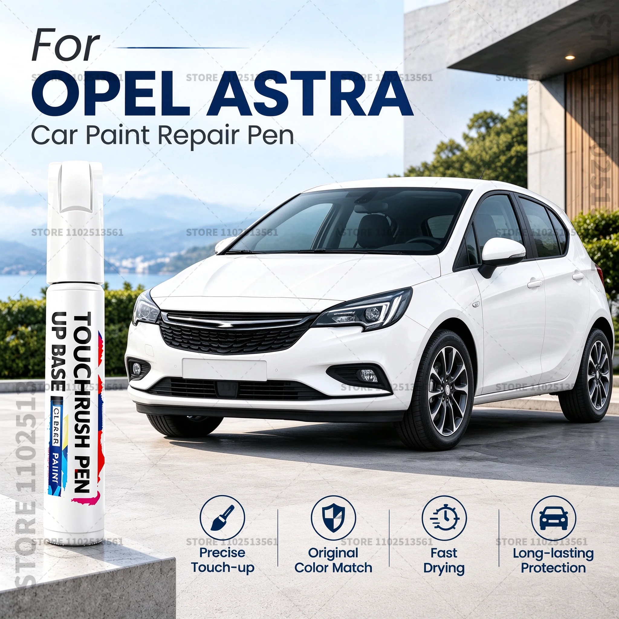 For OPEL ASTRA White Black Red Car Scratch Remover Paint Pen Touch Up Marker for Auto Body Repair Door Bumper Fender Accessories