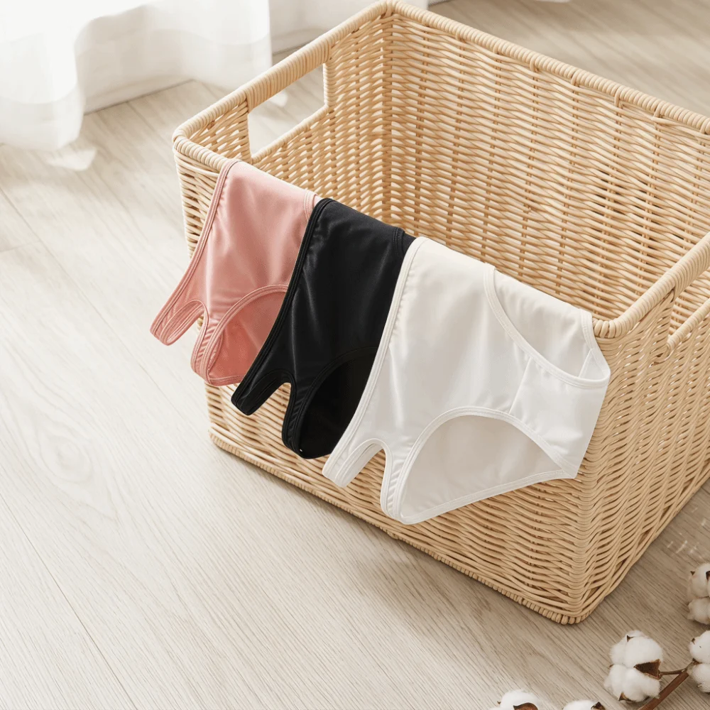 

Lingerie Mid Waist Solid Color Briefs Hollow Out Breathable Simple Panties Underpants Women's Underwear Gifts