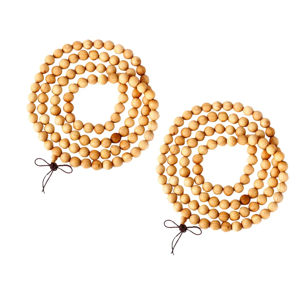 2Pcs Cliff 108 Beads Bracelet Buddhism Prayer Beads Bracelet Necklace for and Meditation