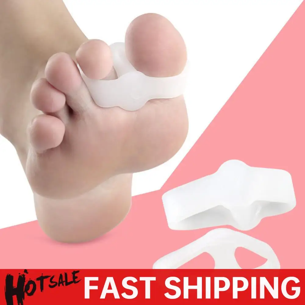 1Pair Hallux Valgus Corrector Pain Relief Overlapping Toe Straightener Soft Protective Toe Stretchers for Plantar Fasciitis