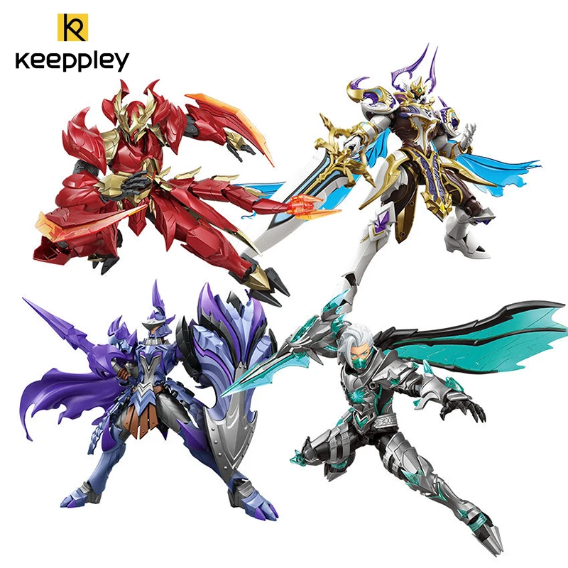 

Original Keeppley Building Block New Honor Of Kings Animation Super Armor Hero Machine Models Decoration Children's Toy Boy Gift